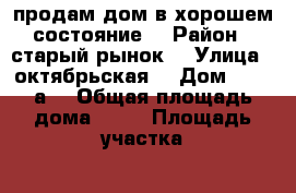 продам дом в хорошем состояние  › Район ­ старый рынок  › Улица ­ октябрьская  › Дом ­ 133 а  › Общая площадь дома ­ 26 › Площадь участка ­ 5 › Цена ­ 750 - Красноярский край, Минусинский р-н, Минусинск г. Недвижимость » Дома, коттеджи, дачи продажа   . Красноярский край